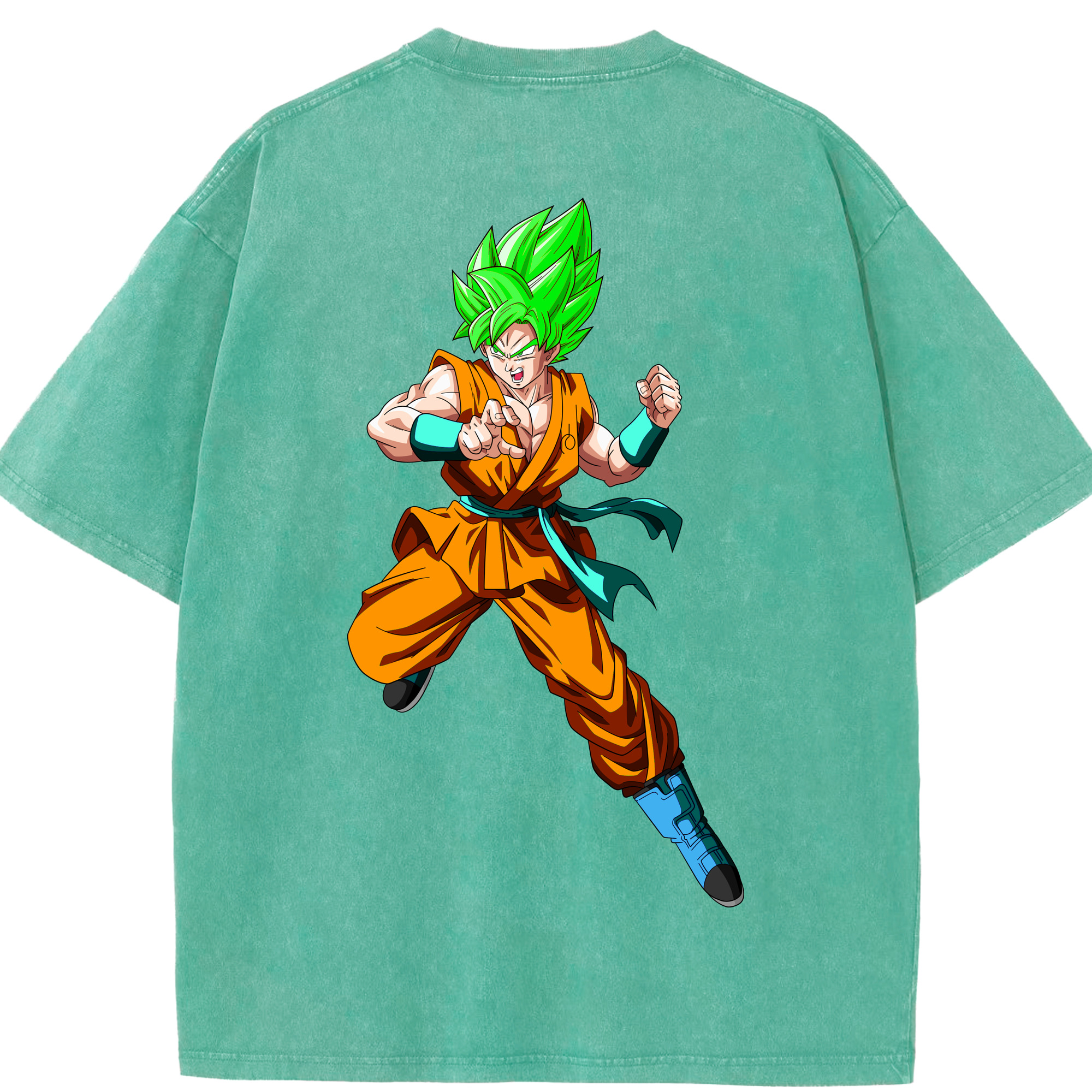 （画像用） ドラゴンボール 孫 悟飯（そんごはん）DRAGON BALL Son Gohan 綿100% ヴィンテージ風 半袖Tシャツ（背面プリント）